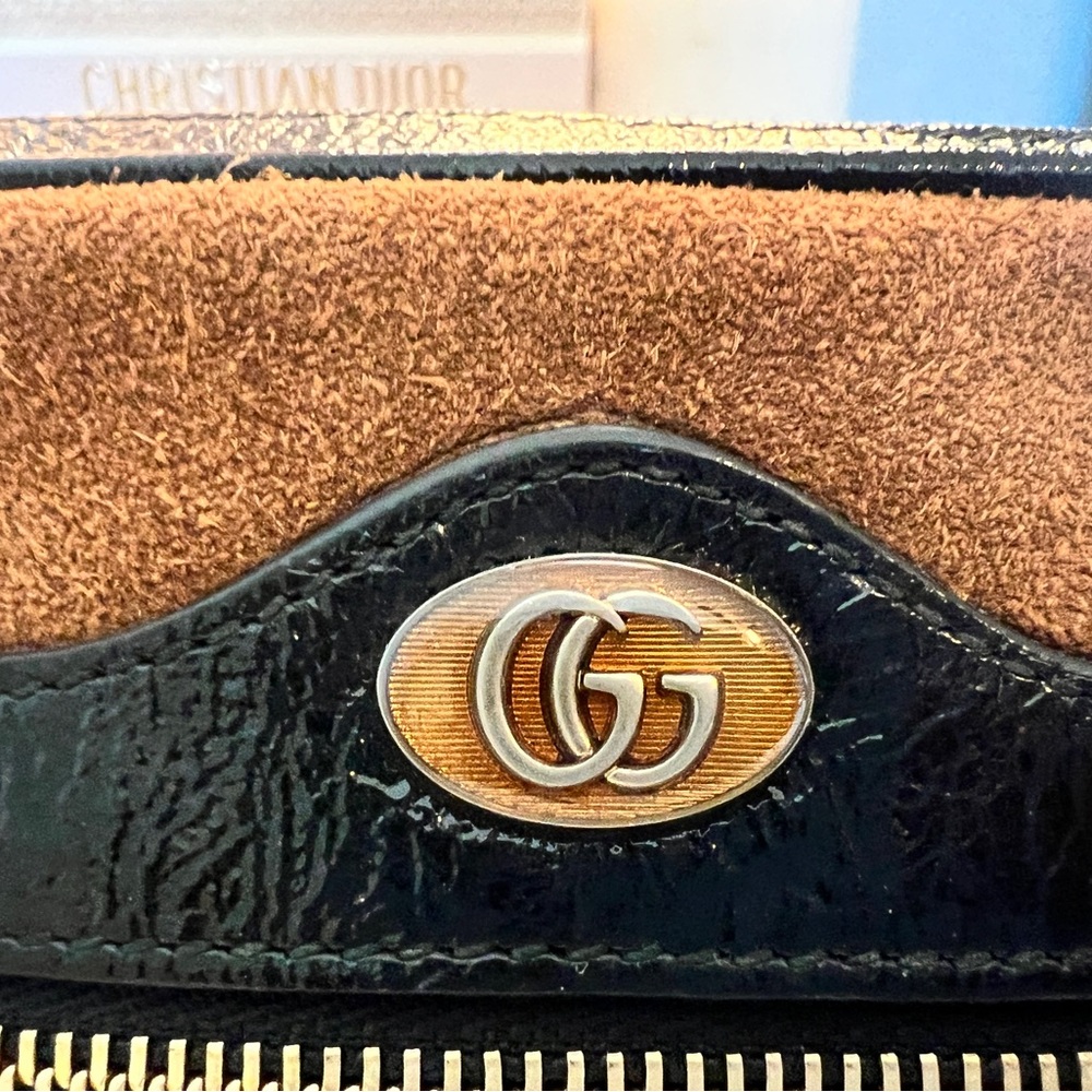 Gucci Brown Suede Vintage Mini Ophidia Crossbody Bag - Picture 4 of 9